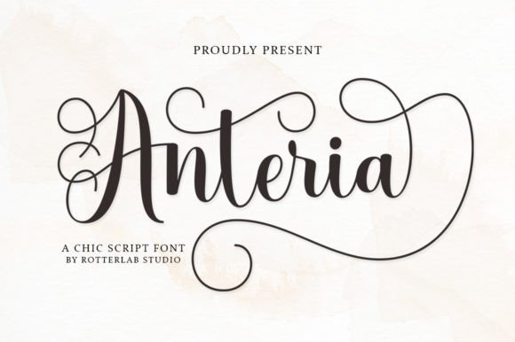 Anteria Script Typeface for Elegant Digital Branding