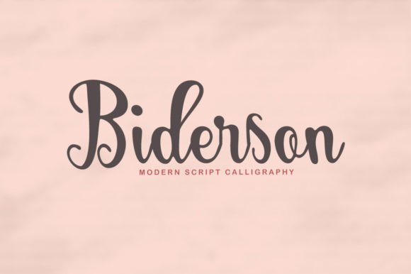 Biderson Script: Elevate Your Brand Typeface