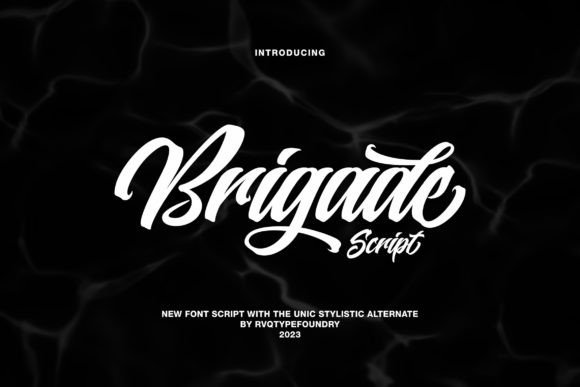 Brigade Script: A Vintage Typeface for Makers