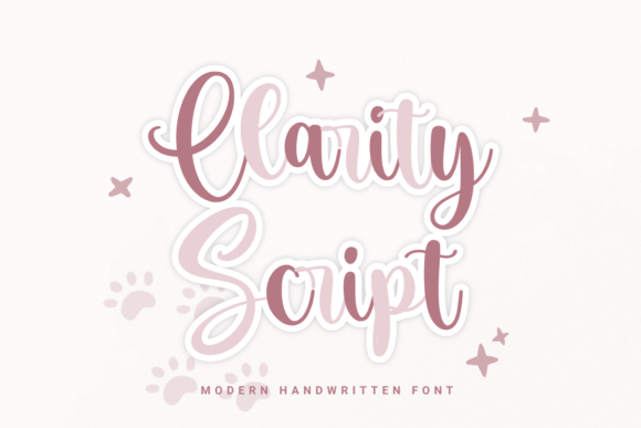 Clarity Script Typeface for Editorial Design