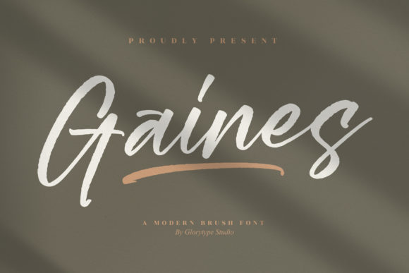 Gaines Font Review: A Modern Brush Typeface