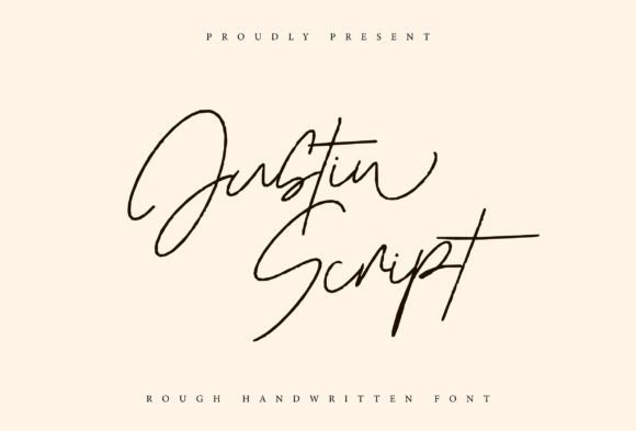 Justin Script Font for Elegant Handmade Designs