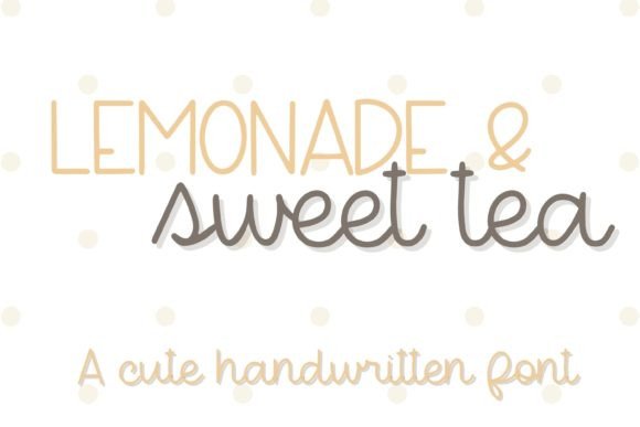 Lemonade Sweet Tea Script Font for Branding