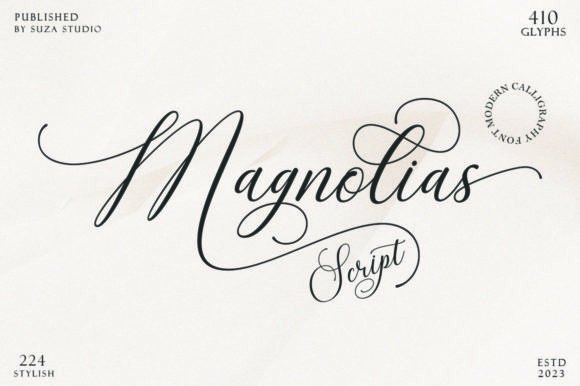 Magnolias Script Font for Elegant Maker Branding
