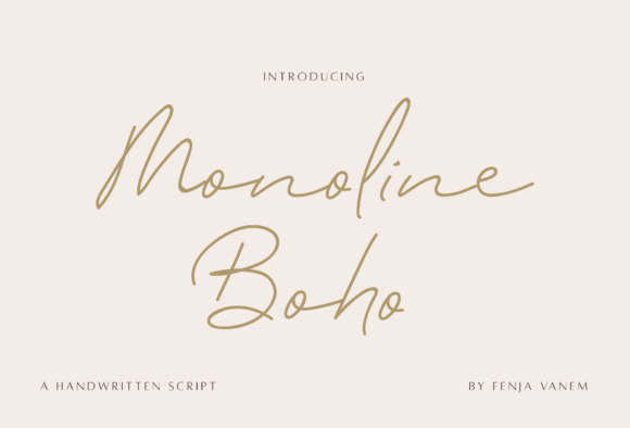 Monoline Boho: A Minimalist Script Font for Modern Brands