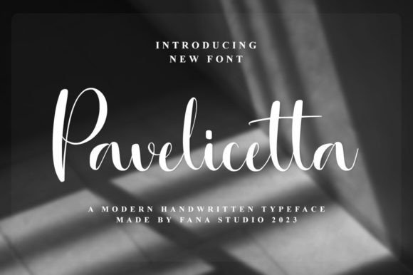 Pavelicetta: A Refined Script Font for Editorial Design