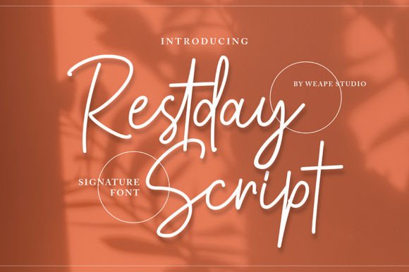 Restday Signature Script Font for Branding