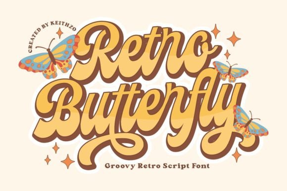 Retro Butterfly Font for Bold Branding