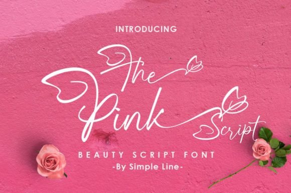 The Pink Script: A Delicate Handwritten Font for Makers